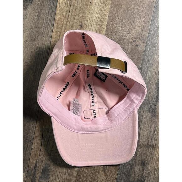YETI Leather Logo Hat Light Pink Limited edition Leather Strapback Adjustable. - Picture 4 of 9